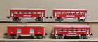 10-8010 Mth Tnplate Series Passenger Car Set Red Silver