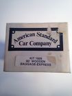 1605 Amercian Standard Car Company American Std Rare Scale Wooden Kit