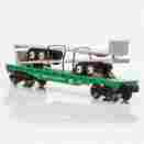 2790771 Menard Burlington Northern Railroad Flatcar O-gauge W 2 Flatbed Trailers Limited Ed 753429147718