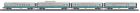 30-67871 Mth Santa Fe Car Streamline Set Blue Goose Railking Cars