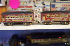 31-36 00000 Lionel O Scale Prewar 603 604 Coach And Observation Red W Black Roofs
