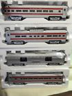 430987 Williams Set Of Four Gauge Santa Fe Streamline Passenger Cars