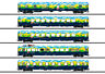 43879 Marklin Ho Tourist Train Passenger Car Set Of