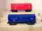 467110 Marx B O Lot Baltimore Ohio Blue Red Box Cars In Nice Vintage Cond