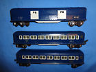 494-495-495 American Flyer Prewar Blue Coach Cars Baggage Car