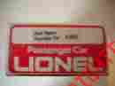 6-9513 Lionel O Pennsylvania 9613 Penn Square Pullman Passenger Car