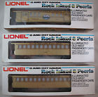 6-9561 6-9560 6-9559 Lionel 3x Lot Rock Island Peoria 9561 Old West Combo Passenger C9