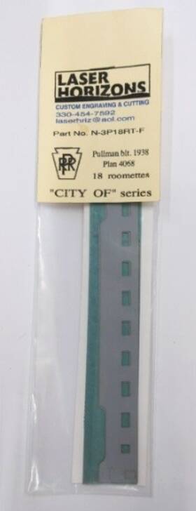 N-3p18rt-f Acme N Pullman Blt. 1938 Plan 4068 18 Roomettes City Of Series Kit