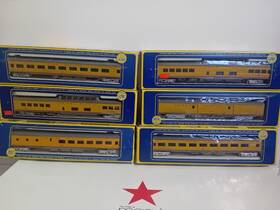 7013 Ahm Vintage Rivarossi/ahm Ho Union Pacific Coach And Dome Cars Set Of 6