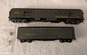 6280-s Ahm & Athearn Ho Santa Fe Rpo Baggage Car And 50ft Express Reefer