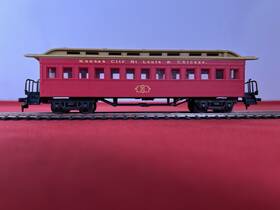 6230-d Ahm/rivarossi Vtg #6230-d Oldtime Coach Kansas City St Louis And Chicago Ho Train Car With Box