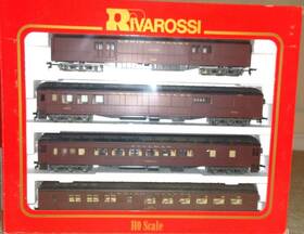 1920 Ahm/rivarossi 6898 Ho S Lehigh Valley Rare Red Ftaft Set With Interiors. Mint