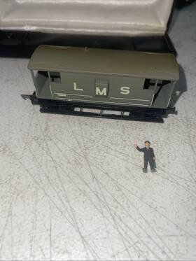 33-350 Airfix Gmr Used Lms 20 Ton Brake Van Grey Unboxed 00 Gauge 1978