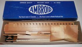 375l Ambroid 395l Ho Scale O.p. Passenger Coach Wooden Kit #375l