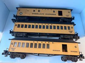 10052 American Flyer 3 Passenger Cars Fy&p Overland Express 20 30 Bagage 40
