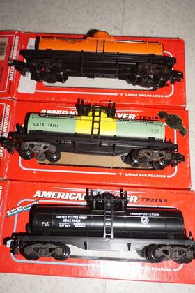 6-48404 American Flyer 24324 Lor 3 Tank Tanker Cars In Box Shell 6-48405 6-48406 Army