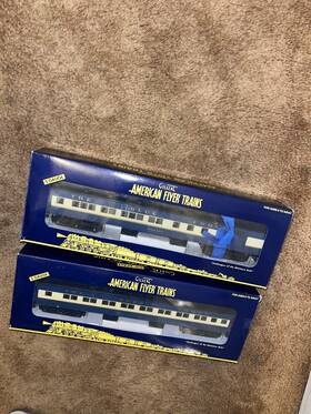 6-49911 American Flyer Lot Of Two S Gauge Blue Comet Passenger Cars By Lionel