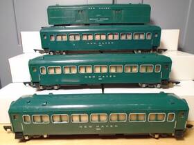 American Flyer 650/650/650/651 1946/53 S Gauge 4 Car Green New Haven Passenger Set 3 #650 1 #651