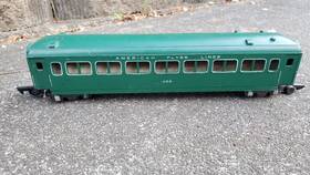 650-655 American Flyer S Gauge Green Passenger Car 655