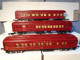 American Flyer 652/653/654 1946/53 3 Car Pullman Passenger Set Excellent Condition 652/3/4