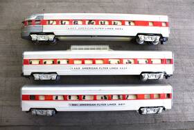 American Flyer 661 662 663 Postwar S Gauge Red Stripe Aluminum Passenger Cars