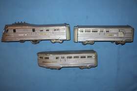 9912 American Flyer 9900 9910/9911/9912 Pre-war #9900 Burlington Zephyr Cast Aluminum Passenger Set. Runs