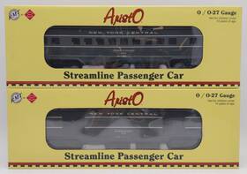 93121-1 Aristo-craft O New York Central Streamliner Passenger Car Set 19021/9153