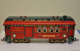 31225 Aristocraft Vtg G Christmas Mistletoe Wood Sierra Car North Pole Rr Read Descrip