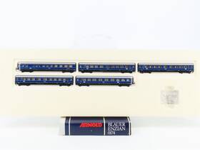 0174 Arnold N Scale Blauer Enzian Hamburg-munchen Passenger 5-car Set 0174 Arnold N Scale Blauer Enzian Hamburg-munchen Passenger 5-car Set
