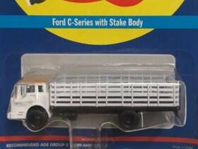 02731 Athearn Ho Reay To Roll White And Gold Mow Ford C-series With Stake Body