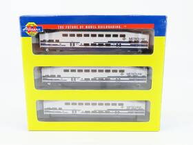 10167 Athearn N Scale Scax Metrolink Bombardier Bi-level Passenger 3-car Set