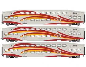 10176 Athearn N Scale New Mexico Rail Runner Bombardier 3-car Set Nib