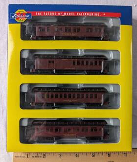 11857 Athearn N Scale Boston And Maine Overland Set 4 Combine Coach Sleeper Business Nib