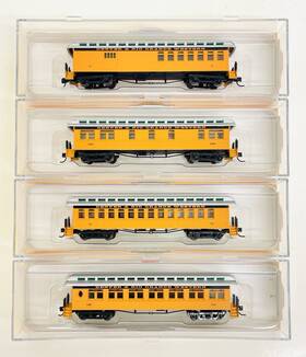 11866 Athearn N Denver And Rio Grande Western 50ft Old Time Overland Passenger 4 Car Set