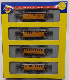 12411 Athearn N Denver And Rio Grande Western Old Time Overton Passenger Set 4