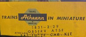 1831-2 Athearn 29 Ho Scale - Observation Car Santa Fe 3246 Swb3 1831-2 Athearn 29 Ho Scale - Observation Car Santa Fe 3246 Swb3