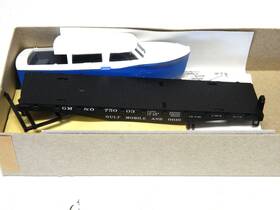 Athearn 797534013537 Ho Athearn#1353 Gm&o Flat Car With Boat Kit Old New Stock Complete W Instru. Ap