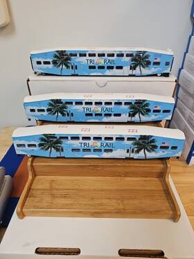 1006 Athearn 797534025851 Trirail Bombardier Passenger Set #510 1001 - 2585 Ho Scale