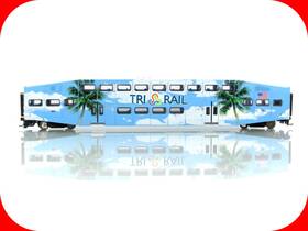 Athearn 797534255272 Ho Scale Tri Rail Bombardier Commuter Coach #501 - 25527 Rare