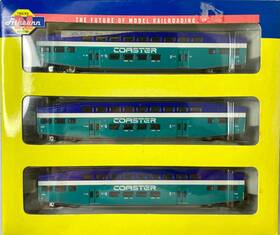 Ath10162 Athearn N-scale Bombardier Inch Coaster 3 Car Set Control And Coaches