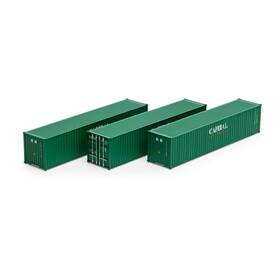 Ath16386 Athearn Ho 40ft Low Cube Container Clhu #2 3 Vehicles