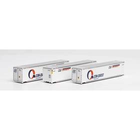 Ath17294 Athearn N 48ft Container Conquest #1 3 Vehicles