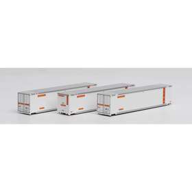 Ath17305 Athearn N 48ft Container Xtra #2 3 Vehicles