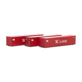Ath17393 Athearn N 40ft Corrugated Low-cube Containerk Line # 2 3 Vehicles Ath17393 Athearn N 40ft Corrugated Low-cube Containerk Line # 2 3 Vehicles