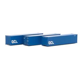 Ath17397 Athearn N 40ft Corrugated Low-cube Container Oclu #2 3 Vehicles