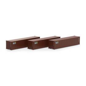 Ath17398 Athearn N 40ft Corrugated Low-cube Container Beacon #1 3 Vehicles Ath17398 Athearn N 40ft Corrugated Low-cube Container Beacon #1 3 Vehicles