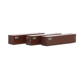 Ath17399 Athearn N 40ft Corrugated Low-cube Container Beacon #2 3 Vehicles