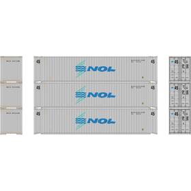 Ath17893 Athearn N 45ft Container Nol #2 3 Vehicles