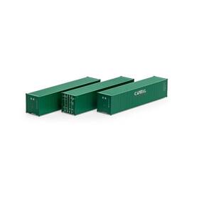 Ath20102 Athearn N 40ft Low Cube Container Clhu #1 3 Vehicles