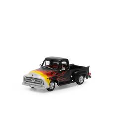 Ath26464 Athearn Ho Rtr 1955 Ford F-100 Pickup Black/flames Vehicles